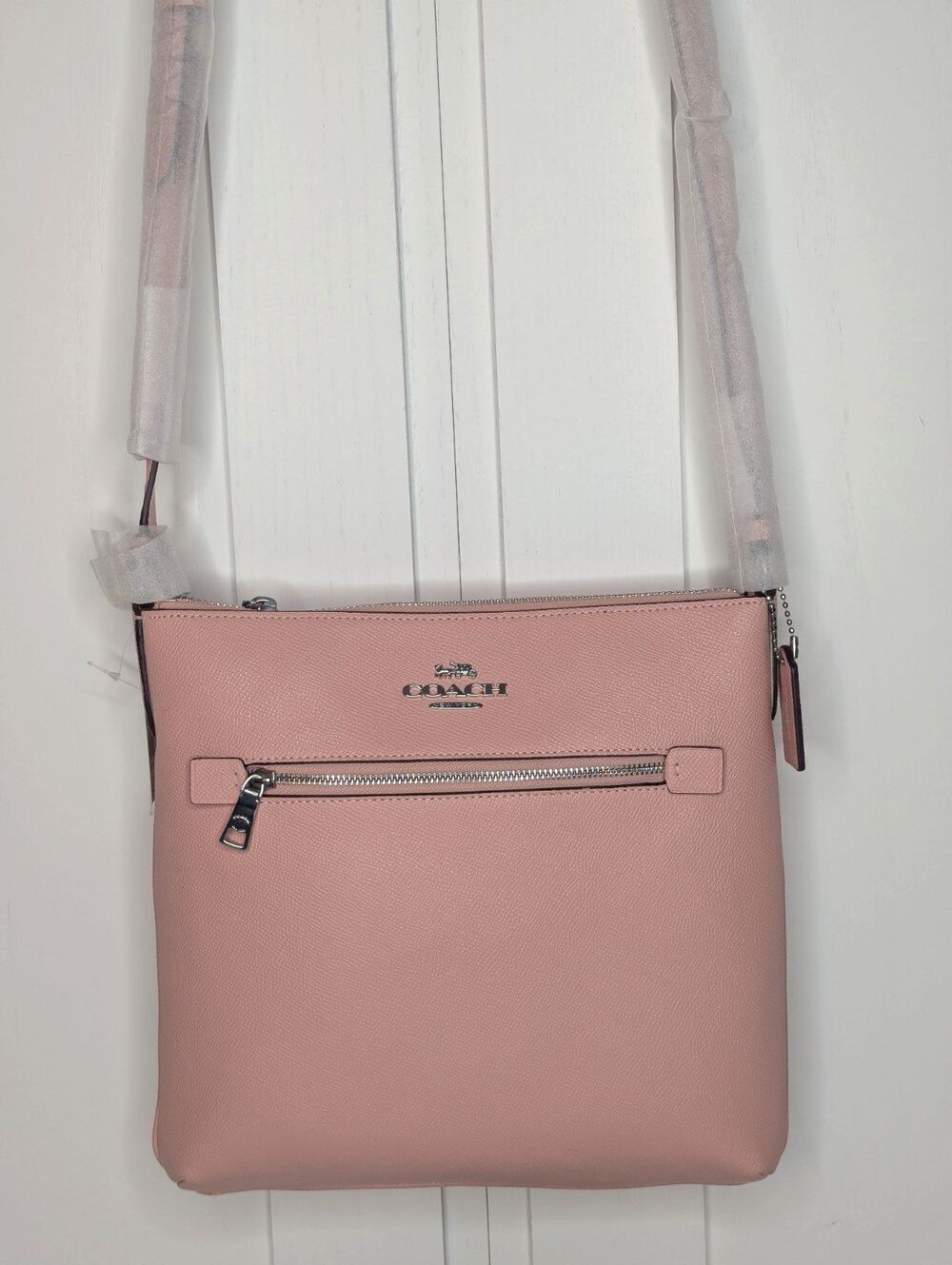 Coach Rowan File Bag in Crossgrain Leather - Light Pink, NWT